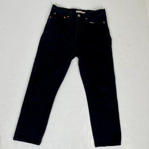 Levi's Black Wedgie Straight Leg Denim, Size W27 L26, Button Fly